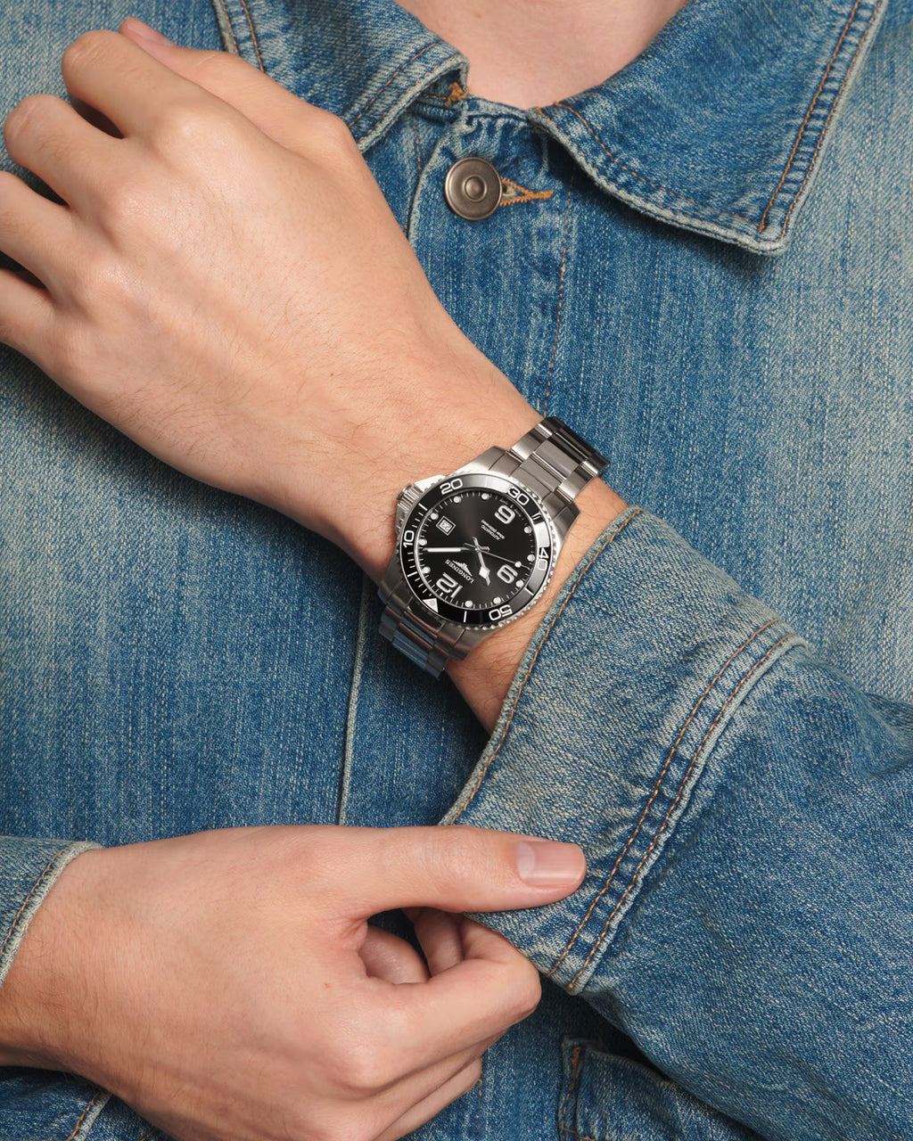 Longines HydroConquest – Orologio automatico Swiss Made nero L3.781.4.56.6