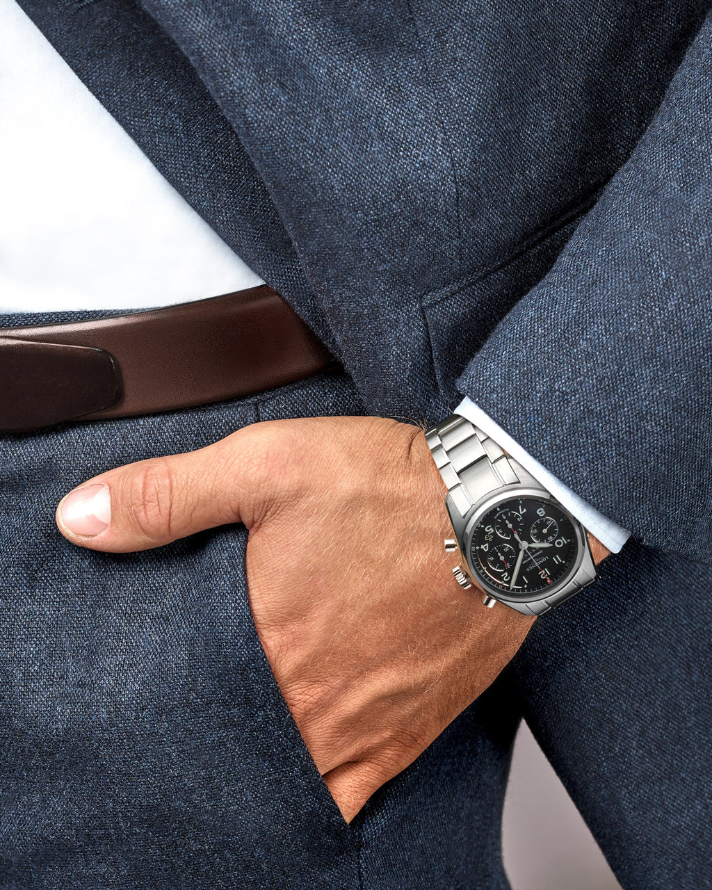 Longines Spirit Chronograph – Orologio automatico Swiss Made, quadrante nero, cassa 42mm – L3.820.4.53.6