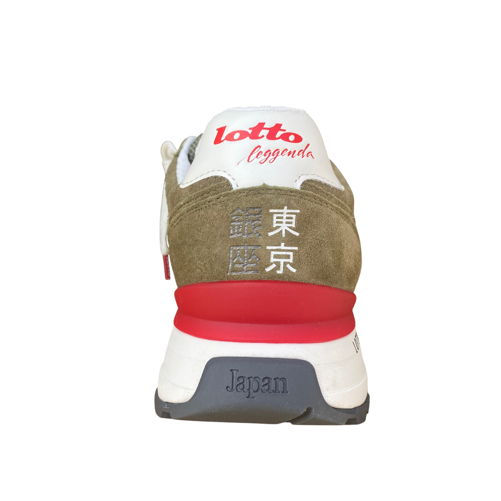 Lotto Leggenda Tokyo Ginza PRT Lifestyle Sneakers Uomo Oliva Nero Rosso - 222656-DC0