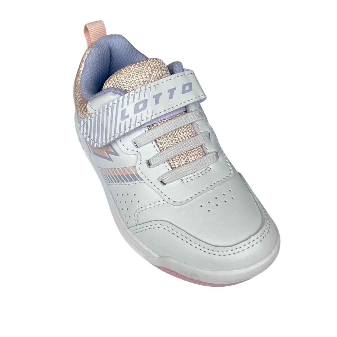 Lotto scarpa da tennis da bambina Set Ace 217504 8Y9 bianco-pesca rosa