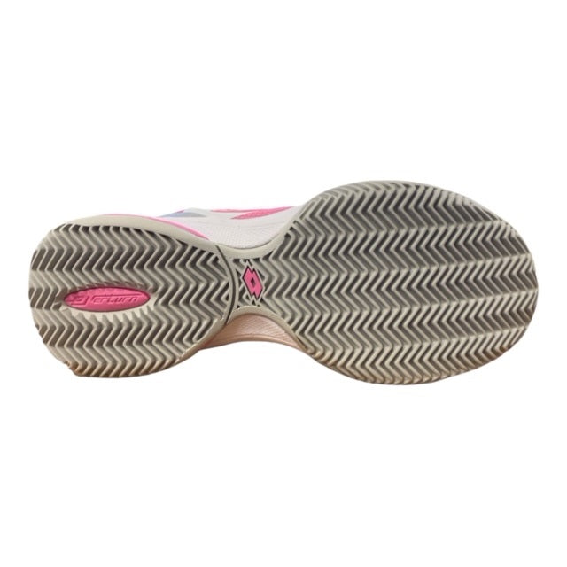 Lotto scarpa da tennis da donna Superrapida 400 IV 217302 8FU bianco-rosa