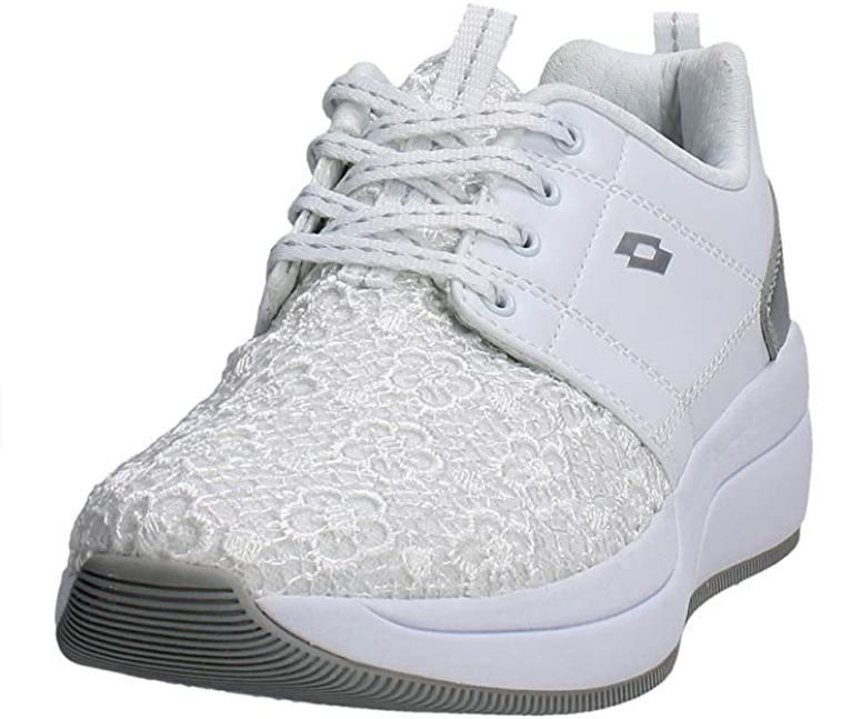 Lotto Iris II Amf S7660 Sneakers Walking Donna Bianco Argento - 8059136444631
