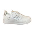 Lotto sneakers con strappo da bambina Venus 1 AMF 219415 1VQ white-silver metal 2