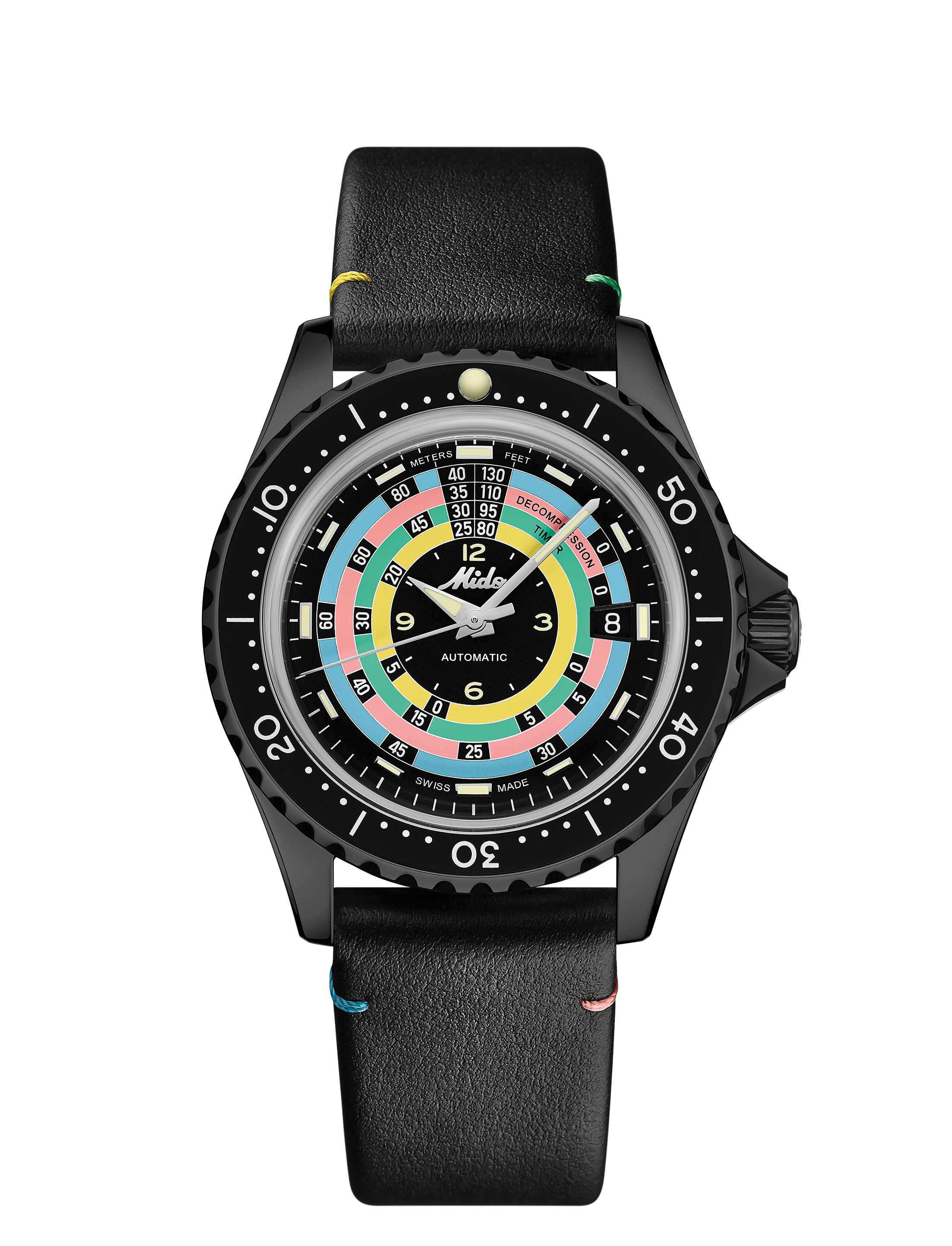Mido orologio Ocean Star Decompression Worldtimer Limited Edition 1961 40mm nero automatico acciaio finitura PVD nero M026.807.33.051.00