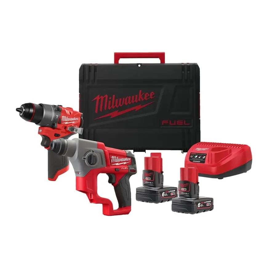 KIT M12 FUEL™ TRAPANO CON PERCUSSIONE + TASSELLATORE SDS-PLUS (12V)