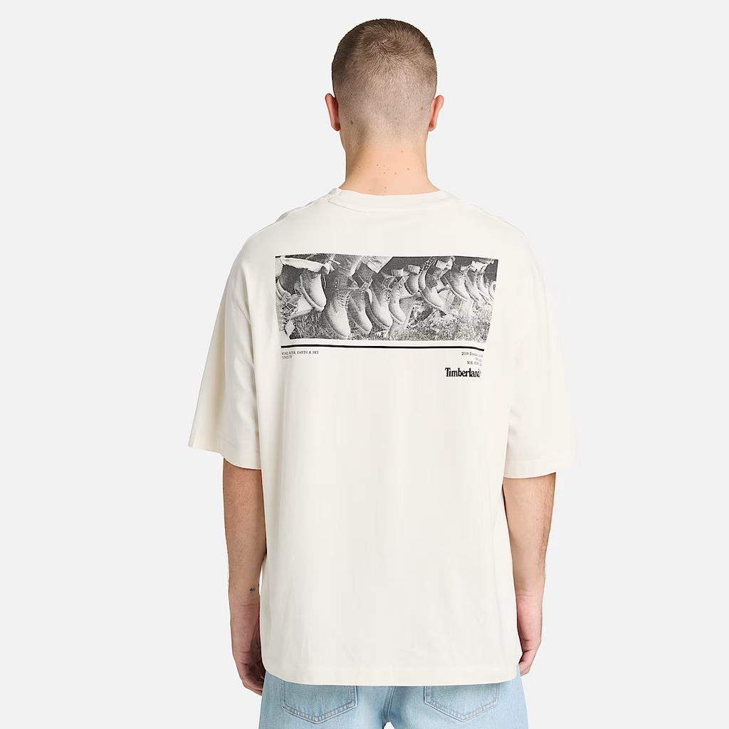 Timberland T-shirt Uomo Archive Boot TB0A5M8R CM9 Bianco