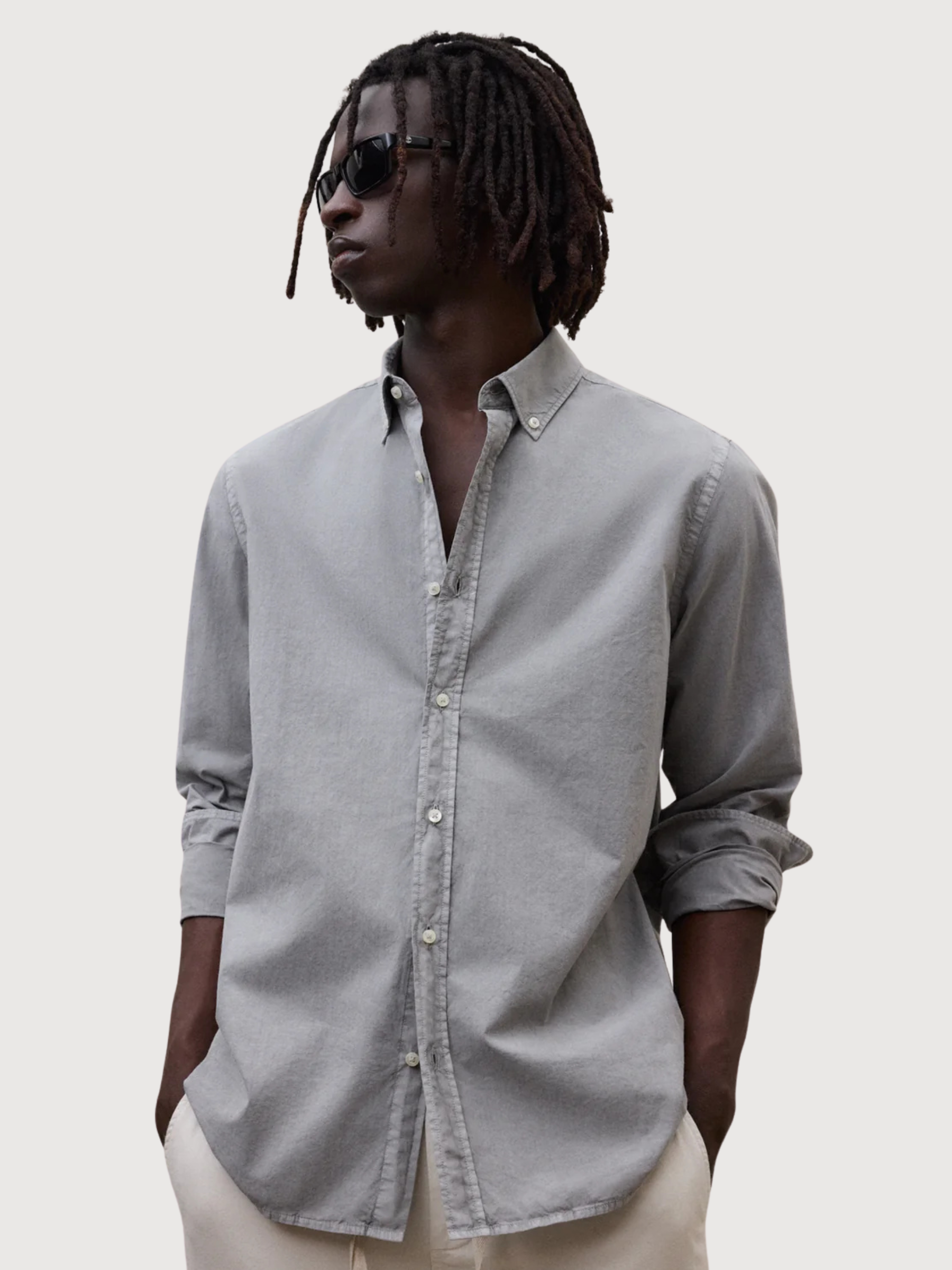 ANTEJO POPELIN SHIRT MAN Charcoal | ECOALF