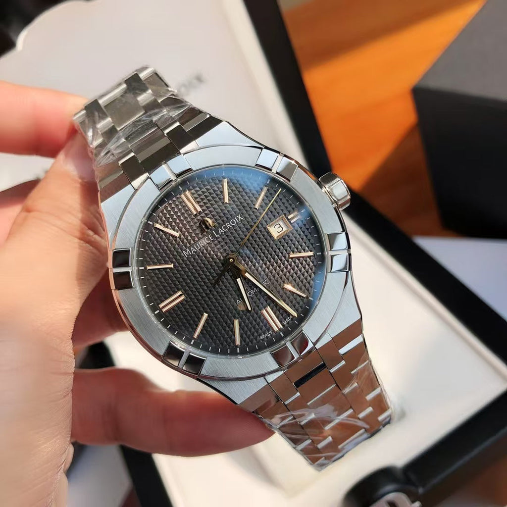 Maurice Lacroix AIKON Automatic Date 42 mm Automatico Swiss Made Quadrante Grigio – AI6008-SS002-331-1