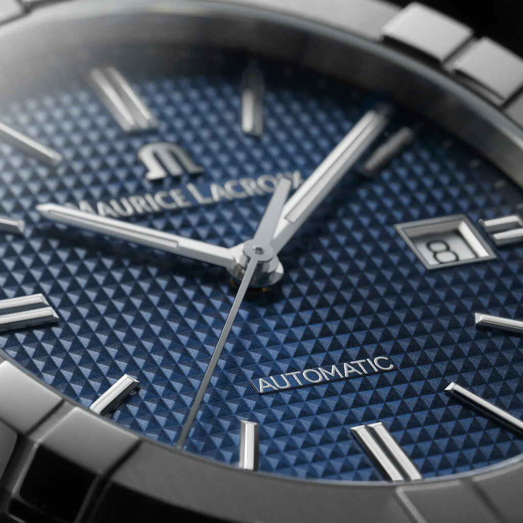 Maurice Lacroix AIKON Automatic Date 42mm Automatico Swiss Made Blu – AI6008-SS002-430-1