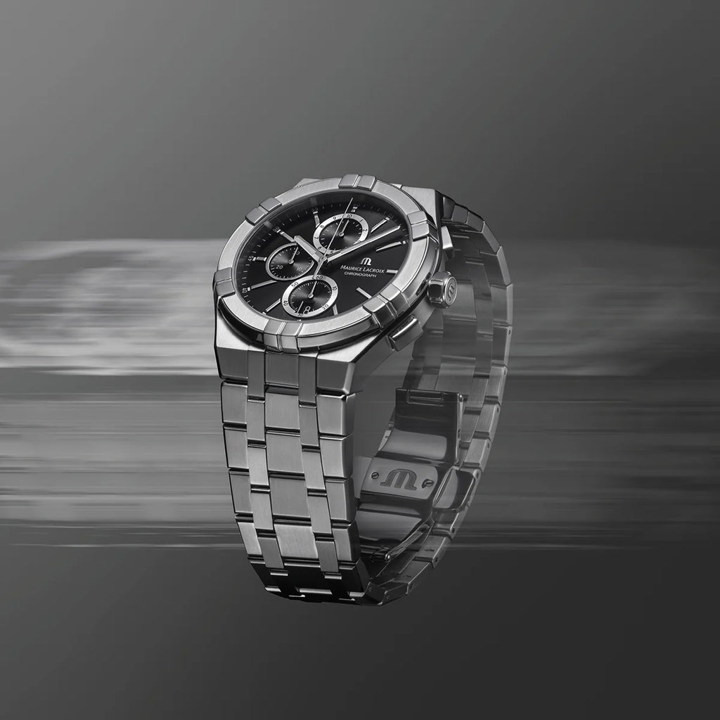 Maurice Lacroix Aikon Quartz Chronograph – Quarzo Swiss Made Nero 42mm AI1118-SS002-330-1