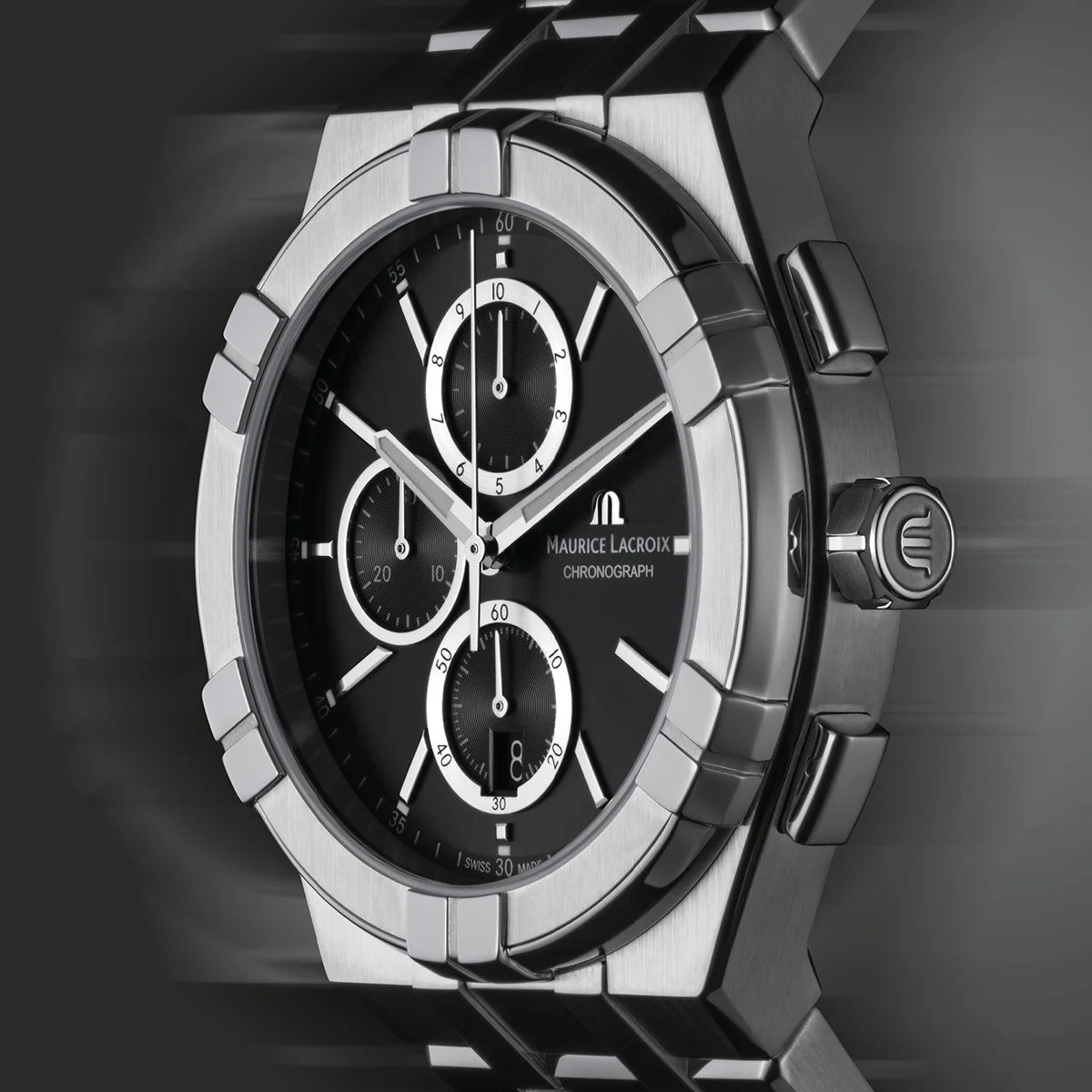 Maurice Lacroix Aikon Quartz Chronograph – Quarzo Swiss Made Nero 42mm AI1118-SS002-330-1