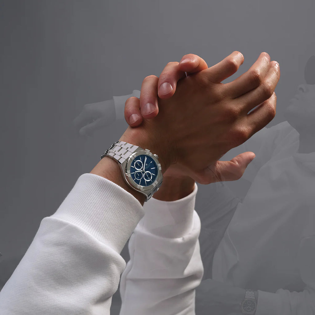 Maurice Lacroix Aikon Quartz Chronograph – Quarzo Swiss Made Blu 42mm – AI1118-SS002-430-1