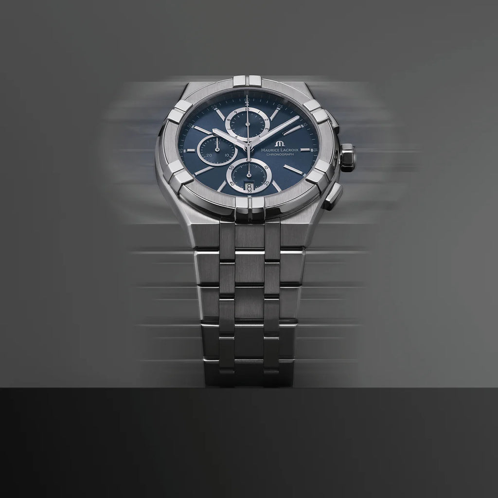 Maurice Lacroix Aikon Quartz Chronograph – Quarzo Swiss Made Blu 42mm – AI1118-SS002-430-1