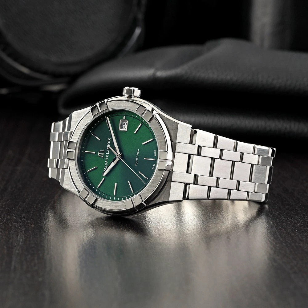 Maurice Lacroix Aikon Quartz Verde 40mm – Quarzo Swiss Made – AI1108-SS002-630-1