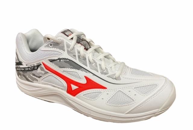 Mizuno Scarpa Tennis Break Shot 3 AC 61GA214062 Bianco Rosso Grigio