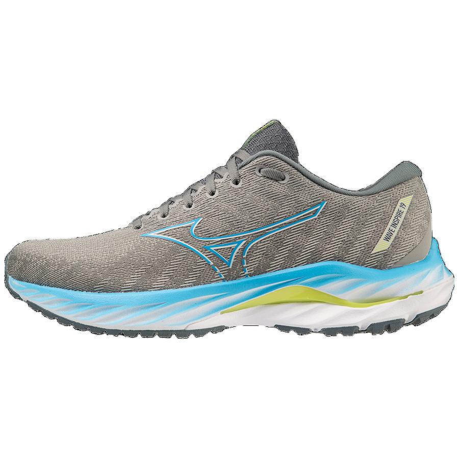 Mizuno Wave Inspire 19 J1GC234451 Grigio-Azzurro – Scarpa Running Uomo Antipronazione Stabilità