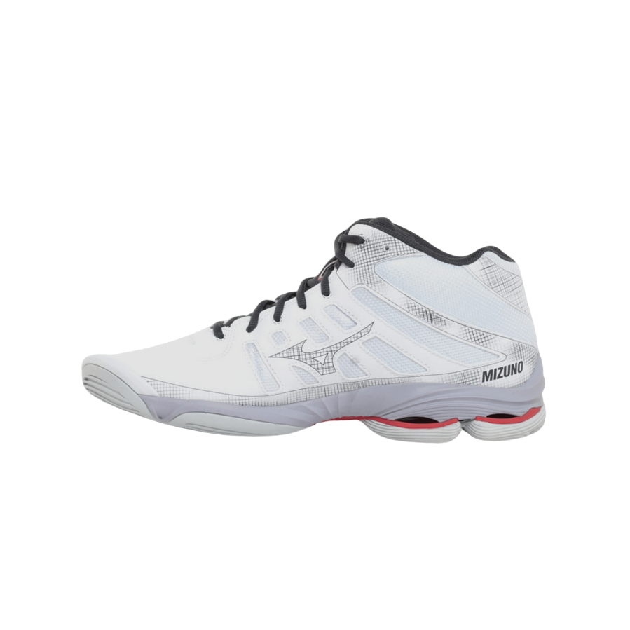 Mizuno scarpa da pallavolo da uomo Wave Voltage 2 Mid V1GA246521 bianco-rosso