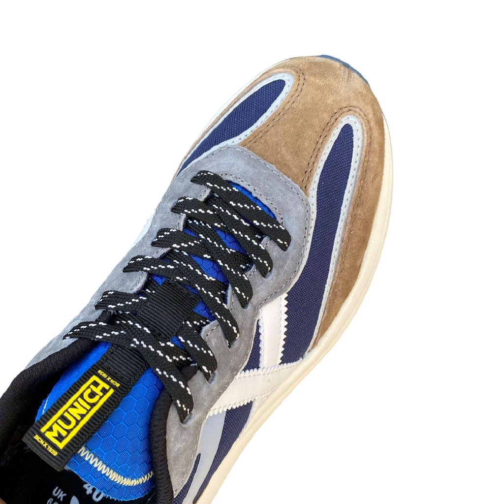 Munich scarpa sneakers uomo Dinamix 09 8862009 blu-beige