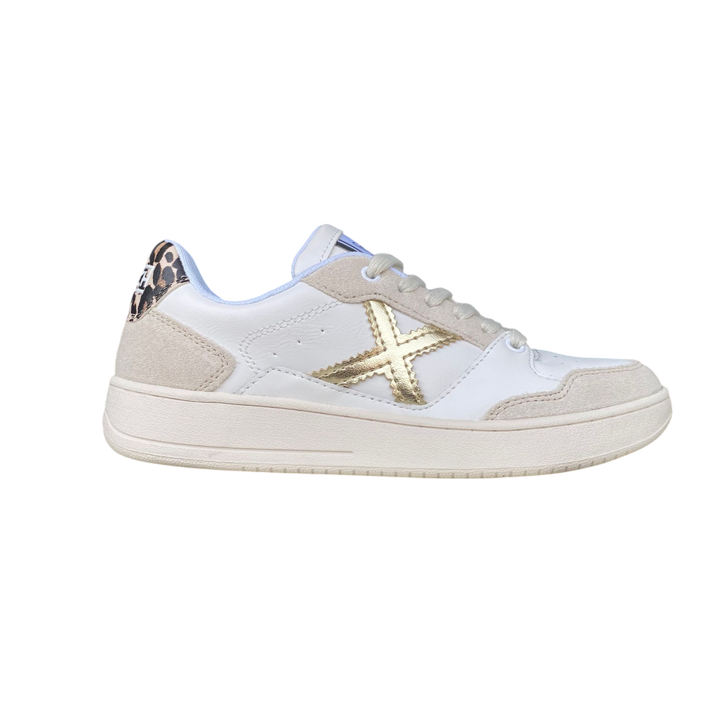 Munich scarpa sneakers da donna Legit 94 8908094 bianco-oro-animalier