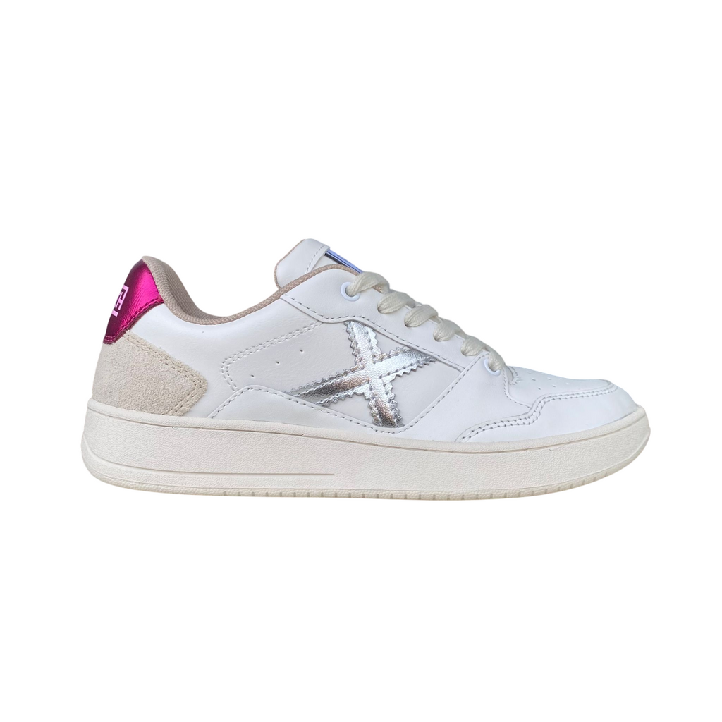 Munich Sneaker Legit 95 8908095 Bianco Argento Fucsia Donna