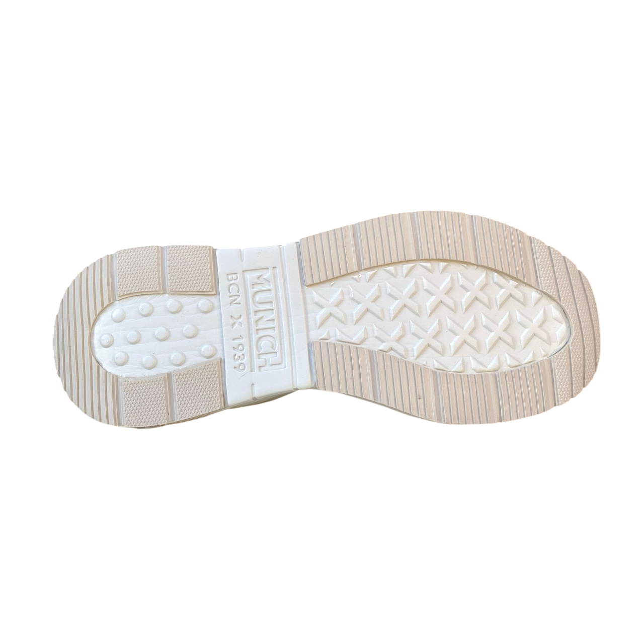 Munich scarpa sneakers da donna con X glitter nera e tallone pitonato Wave 170 perla