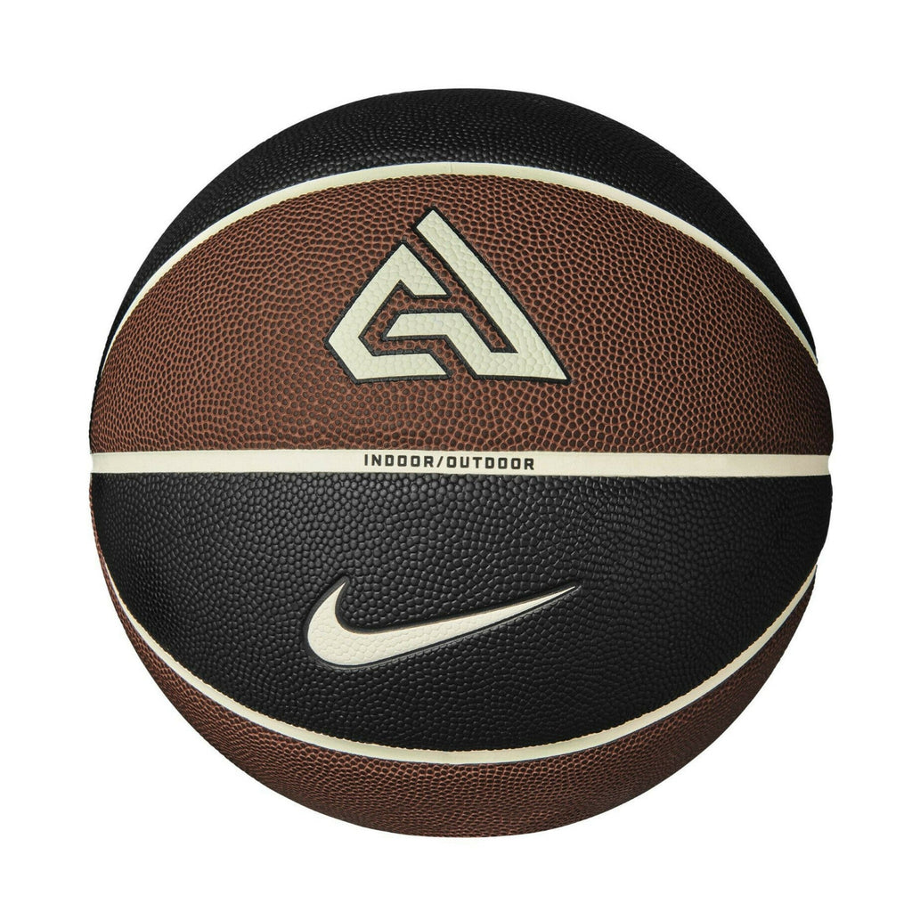 Nike pallone da pallacanestro Giannis All Court 2.0 nero-cuoio misura 7