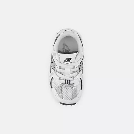 New Balance scarpa sneakers da bimbi 530 BUNGEE LACE IZ530SB1 Bianco-Argento