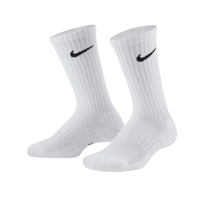 Nike Everyday Kids' Cushioned Calze SX6842-100 Bianco - 3 Paia
