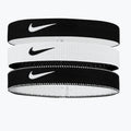 Nike Fascia Capelli N1011932036OS Confezione 3 Pezzi Nero Bianco