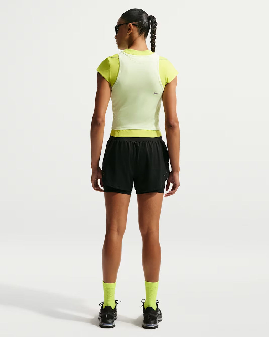 Nike Pantaloncino Running 2in1 Donna Dri-FIT Flow Nero - IF7518-010