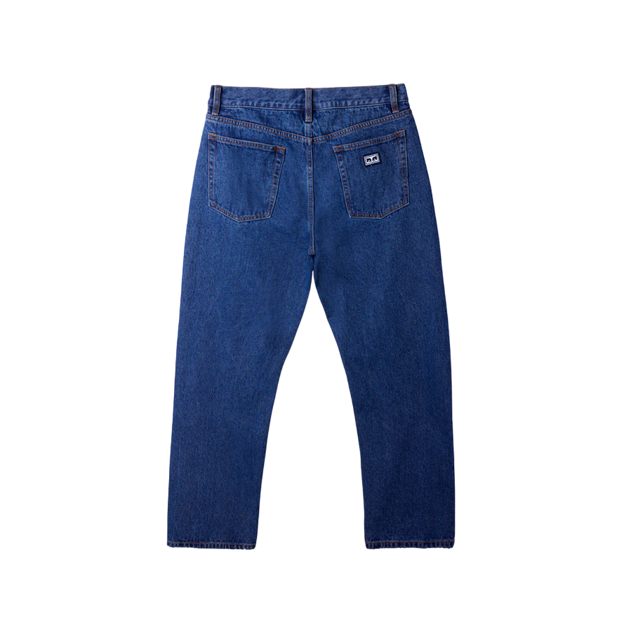 Obey Jeans Uomo Hardwork 142010077 Blu Denim 5 Tasche