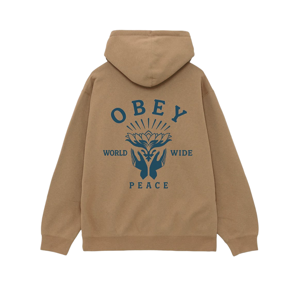 Obey felpa con cappuccio da adulto
"Lotus with Hands" 112843974 tortora