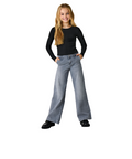 Only KOGCOMET 15313895 Grigio Medium Grey Denim - Jeans Wide Leg Ragazza Gamba Larga