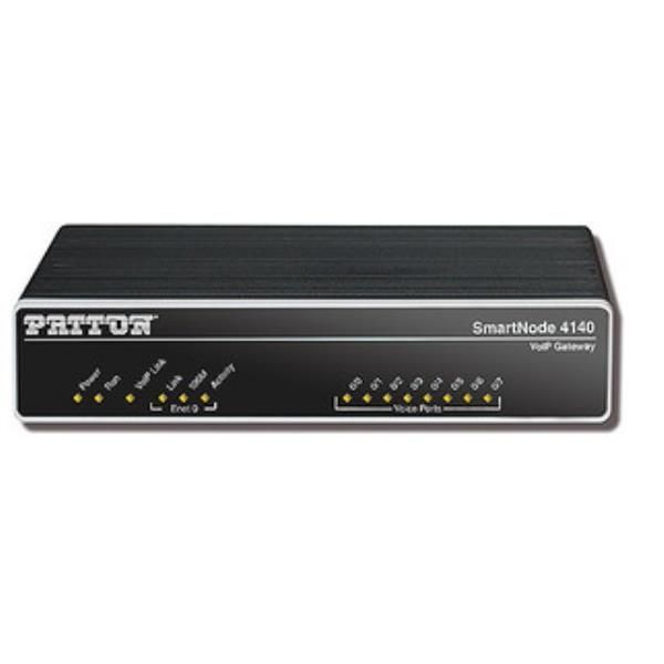 Patton SN4141/4JO4V/EUI, SmartNode VoIP Gateway, 4 FXO, 4 VoIP calls or 4 SIP-SIP Calls (SIP b2b UA) upgradeable (max. 200), Optional SIP-TLS/SRTP- Transcoding (max. 4 calls), 1x Gig Ethernet, exter [SN4141/4JO4V/EUI]