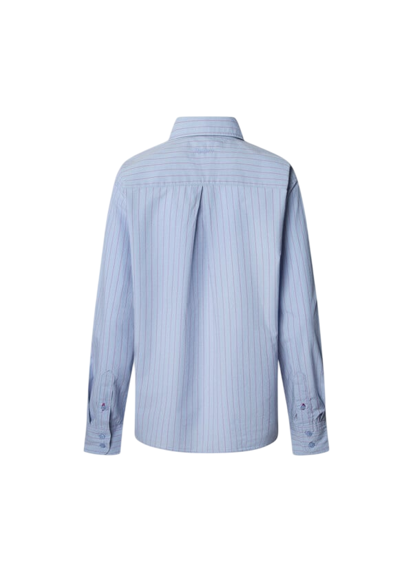 Pepe Jeans LYRIC PL3051265 Blu Camicia Donna Casual Cotone 100% - Look Trendy e Confortevole