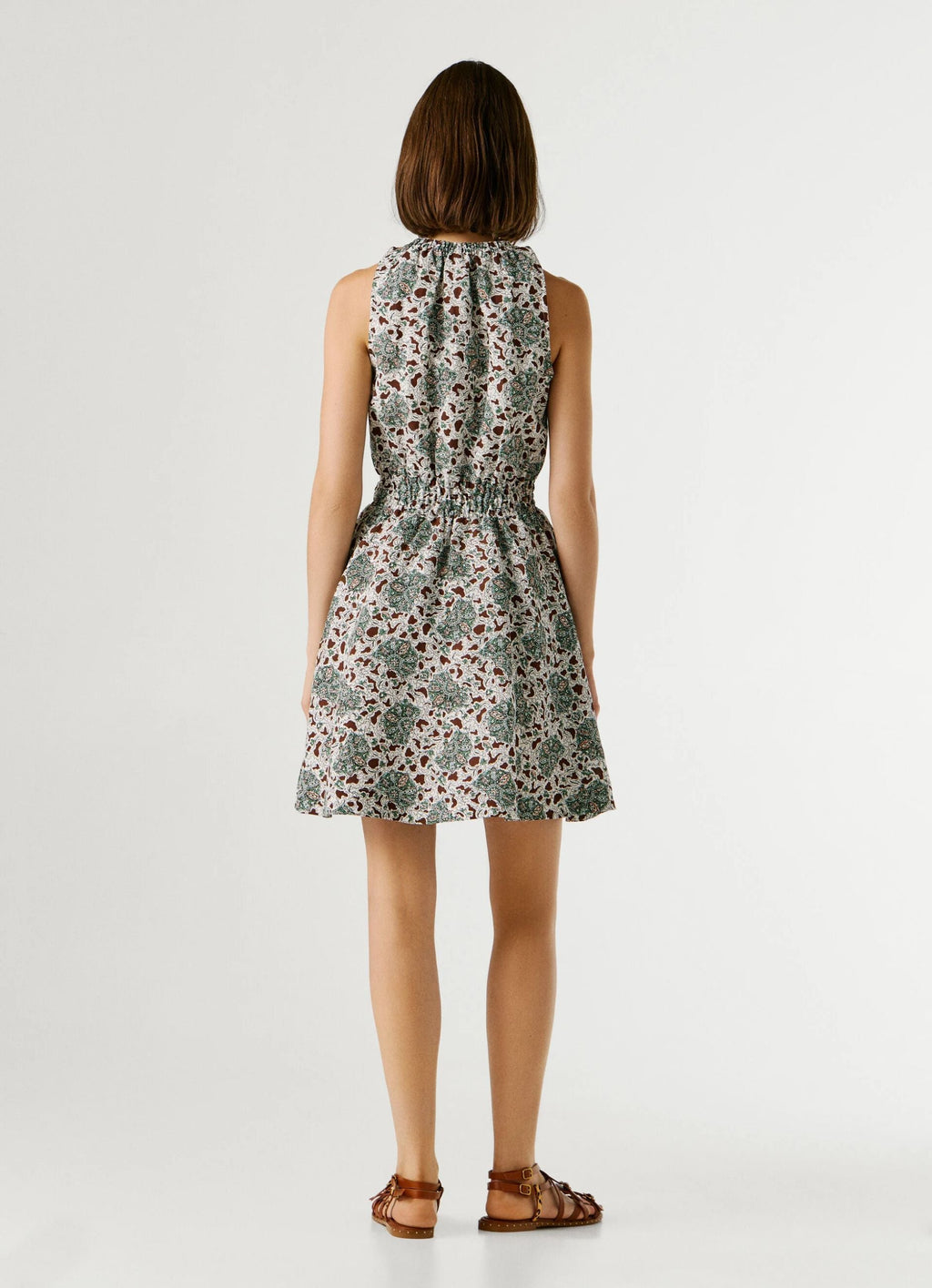 Pepe Jeans Cora PL9537778 Abito Corto Donna Verde Acqua Floreale