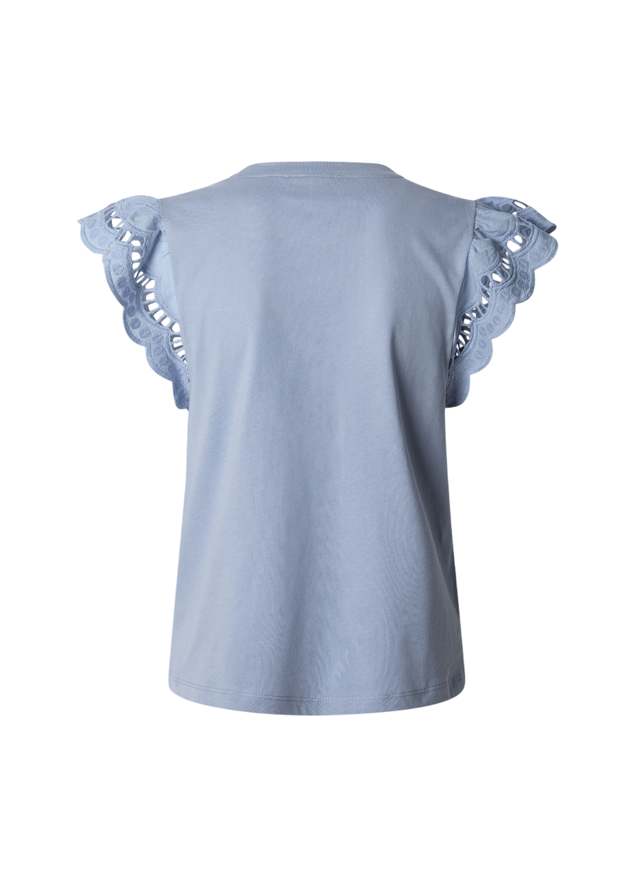 Pepe Jeans maglietta manica corta da donna Vic PL506067 516 celeste
