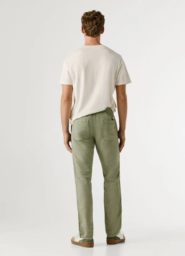 Pepe Jeans pantalone chino con cordoncino regolabile da uomo PM2100080 P701 palm green
