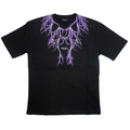 Phobia maglietta manica corta da uomo PH00777 nero con fulmini viola