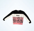 Fila Felpa Women Emerin Blocked Crew Sweat 689125 B441 black-poney allover-bright white