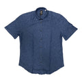 Bomboogie Camicia Manica Corta in Lino e Cotone SM6400TLITP 26 indigo blue
