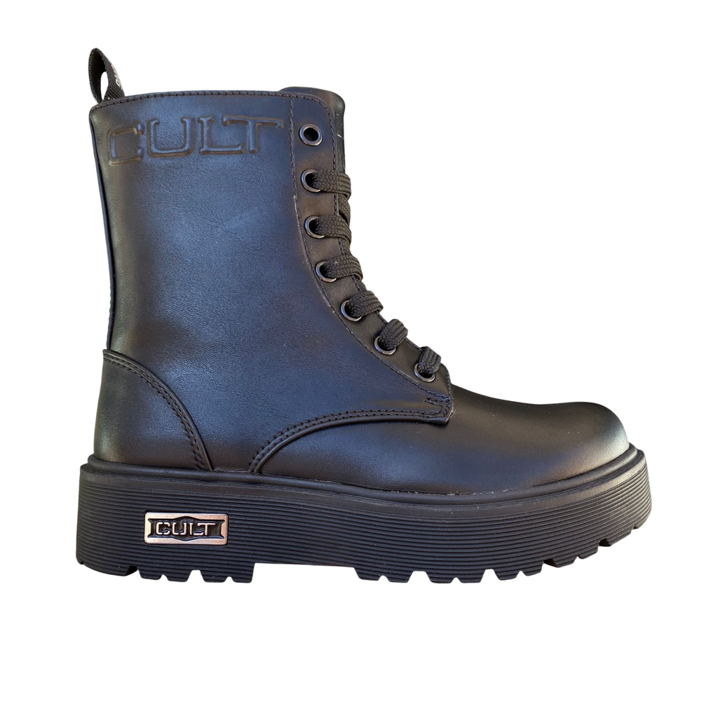 Cult Stivaletto Junior T-380 3540 Nero con Lacci e Cerniera