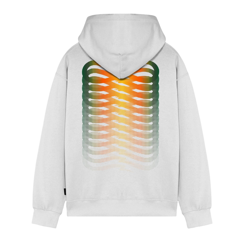 Propaganda Felpa Cappuccio Ribs Gradient 24FWPRFE784-02 Bianco