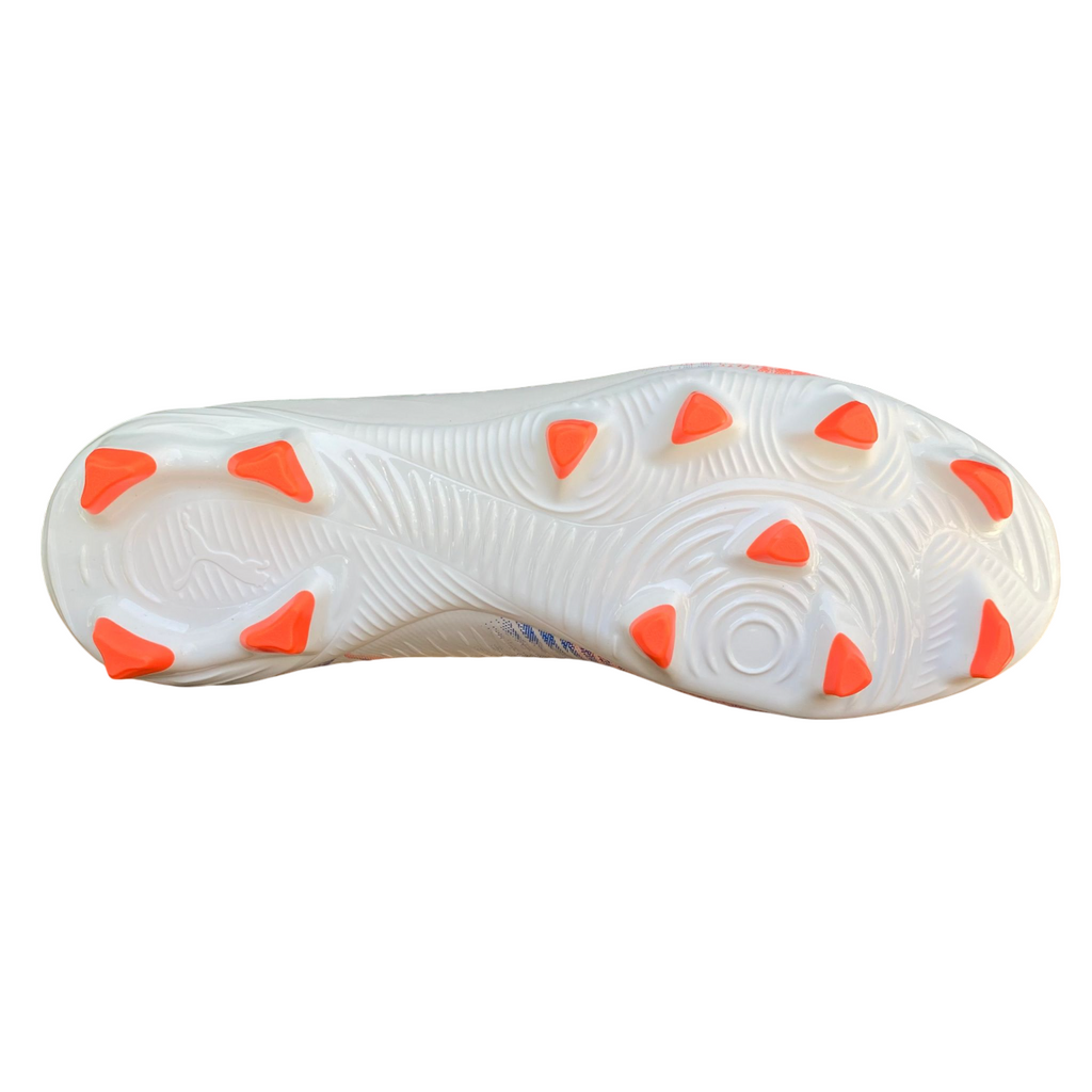 Puma FUTURE 8 PLAY FG/AG 108602-01 Bianco Arancio Scarpe Calcio Unisex