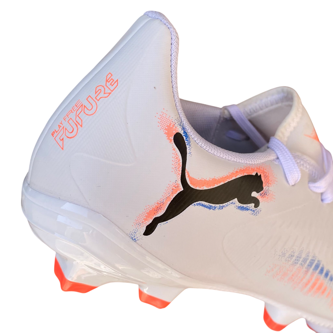 Puma FUTURE 8 PLAY FG/AG 108602-01 Bianco Arancio Scarpe Calcio Unisex