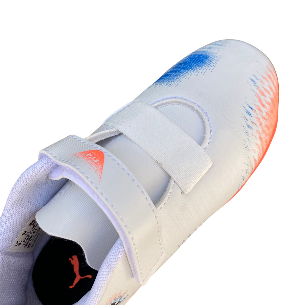 Puma scarpa da calcio junior Future 8 Play V FG/AG RB 108630-01 bianco-arancio