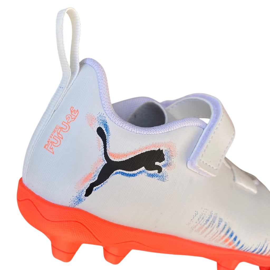 Puma scarpa da calcio junior Future 8 Play V FG/AG RB 108630-01 bianco-arancio