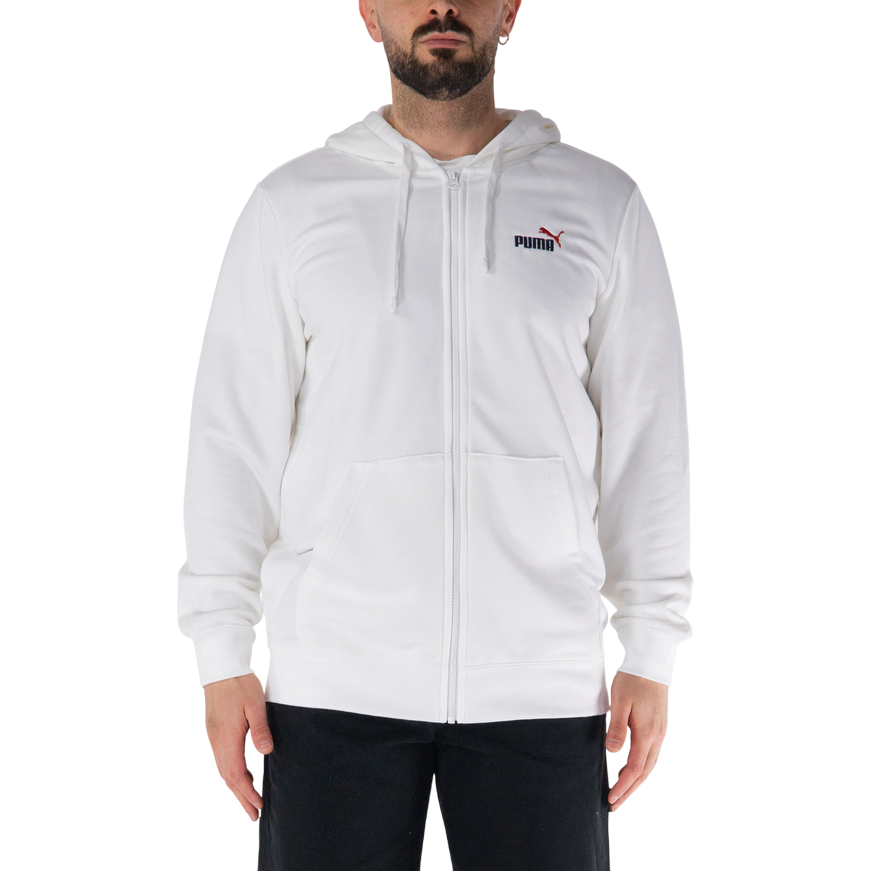 Puma felpa con cappuccio da uomo Essential 684721-02 bianco