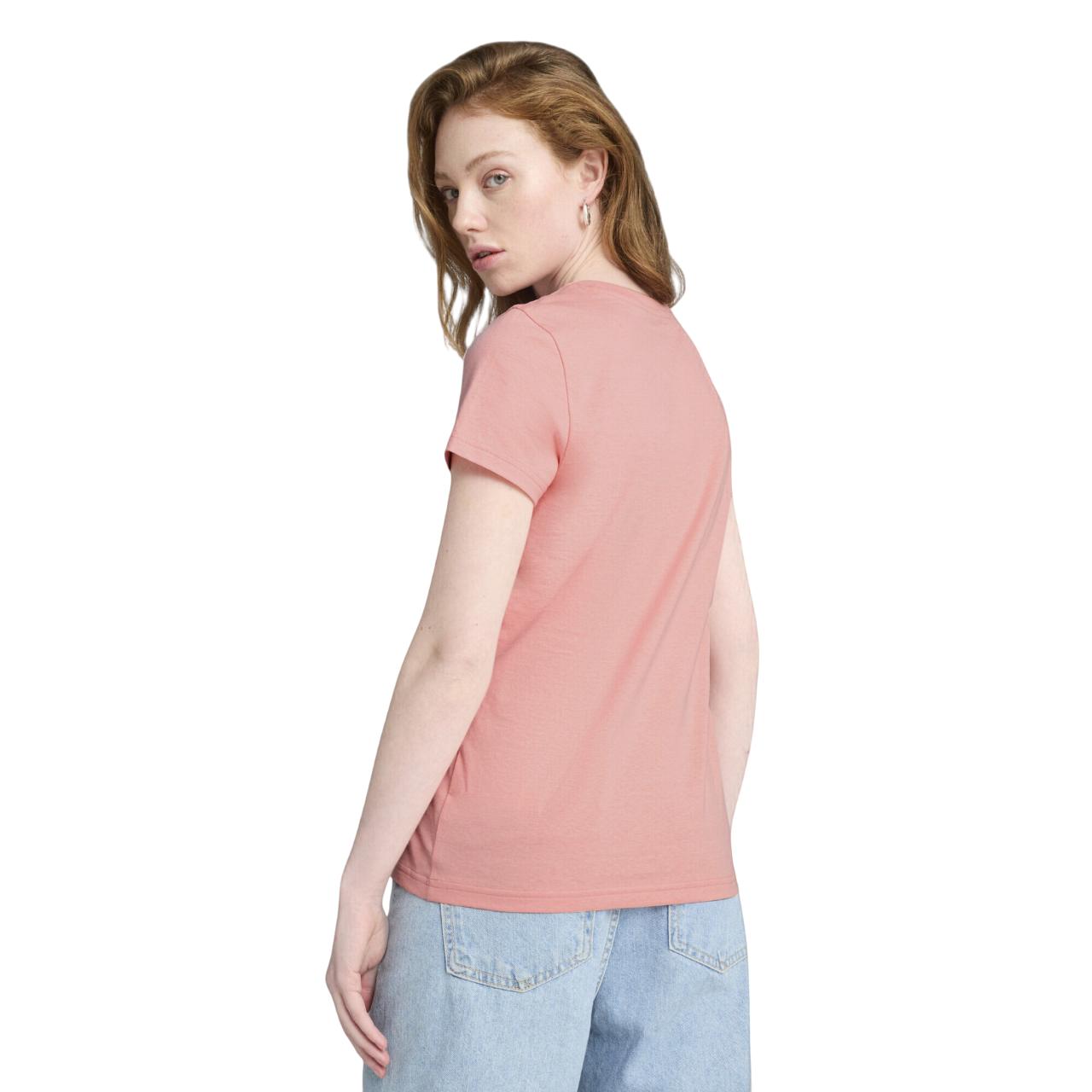 Puma Essentials T-Shirt Unisex Logo Metallizzato Rosa - 684995-18