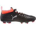 Puma scarpa da calcio con calzino da uomo One 18.3 104536 01 nero-argento-rosso
